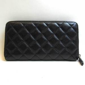 Chanel Matelasse Black Wallet Long